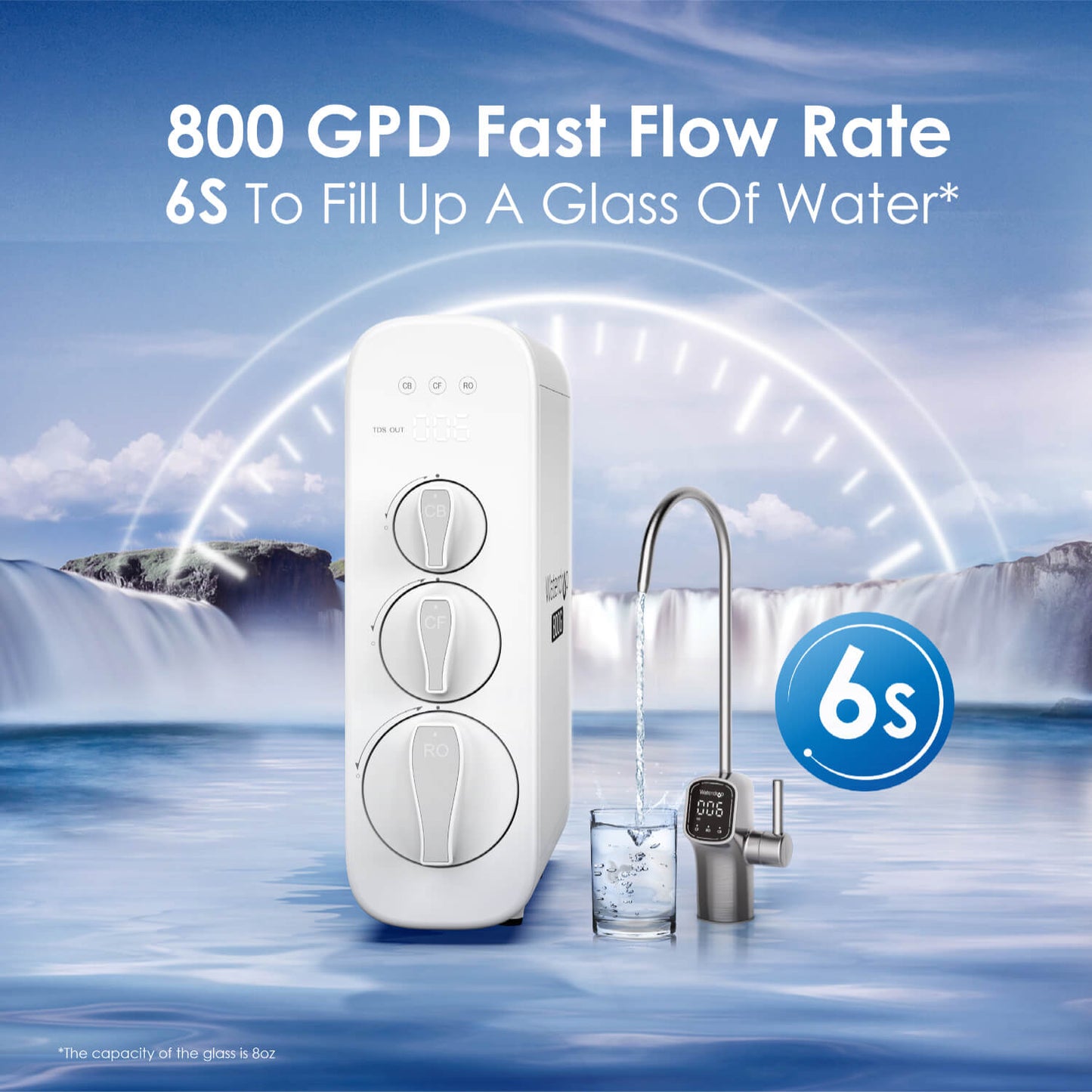 Waterdrop G3P800 Reverse Osmosis System, Tankless RO System, 800 GPD